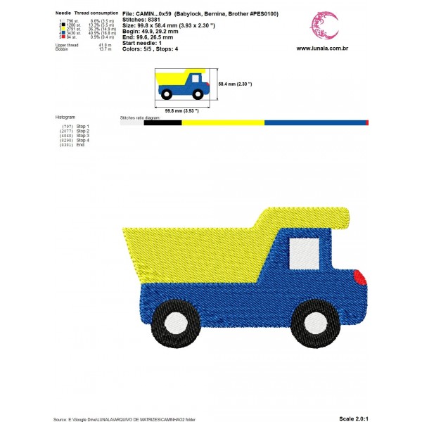 Matriz de Bordado Leo Caminhão 2